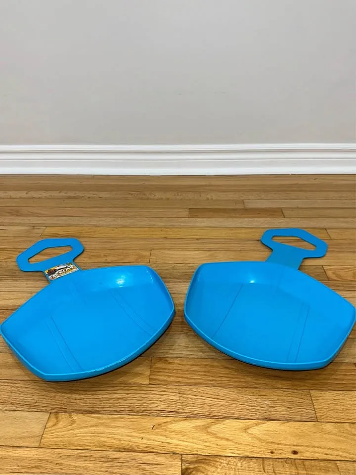 Two Blue Plastic Sleds 🥕 image indicator(3)