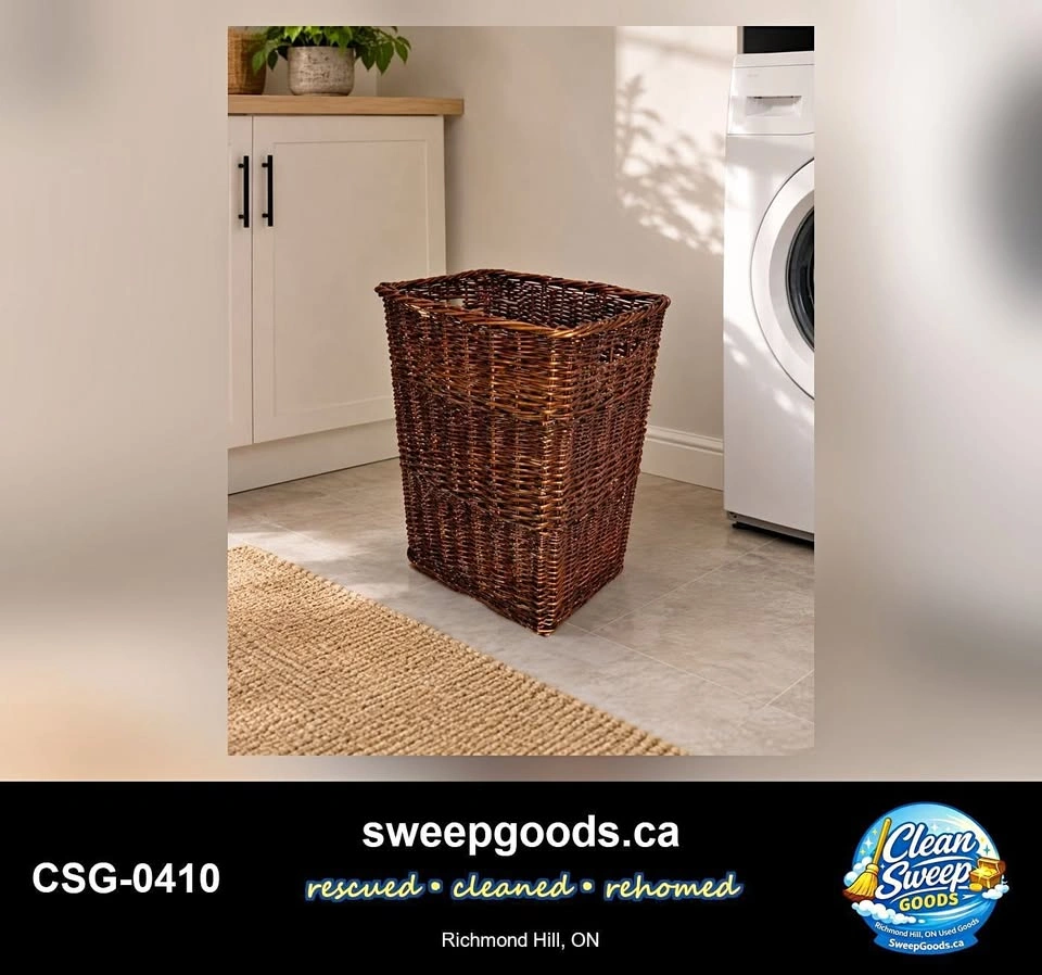 Woven Wicker Laundry Basket / Hamper