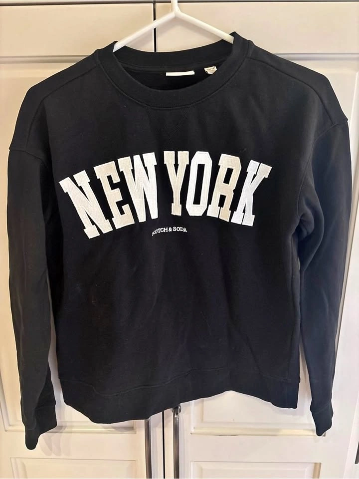 Scotch & Soda Black New York Crewneck Sweatshirt Size XS