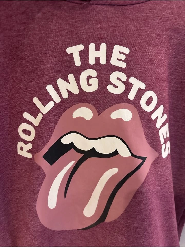 The Rolling Stones Mauve Pink Logo Pullover Hoodie - Women's sma - photo 2