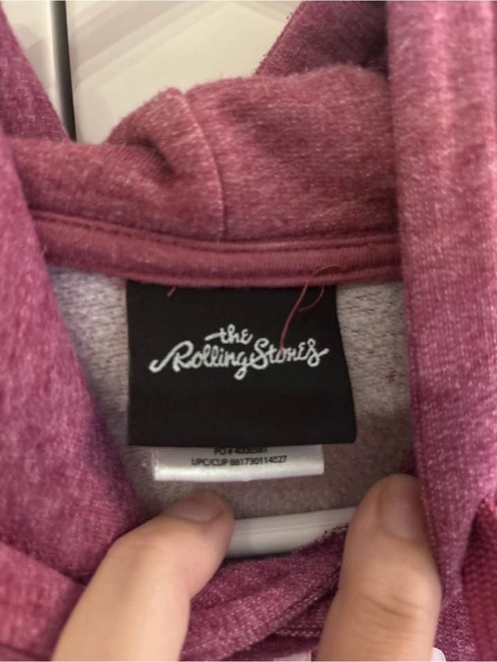 The Rolling Stones Mauve Pink Logo Pullover Hoodie - Women's sma - photo 3