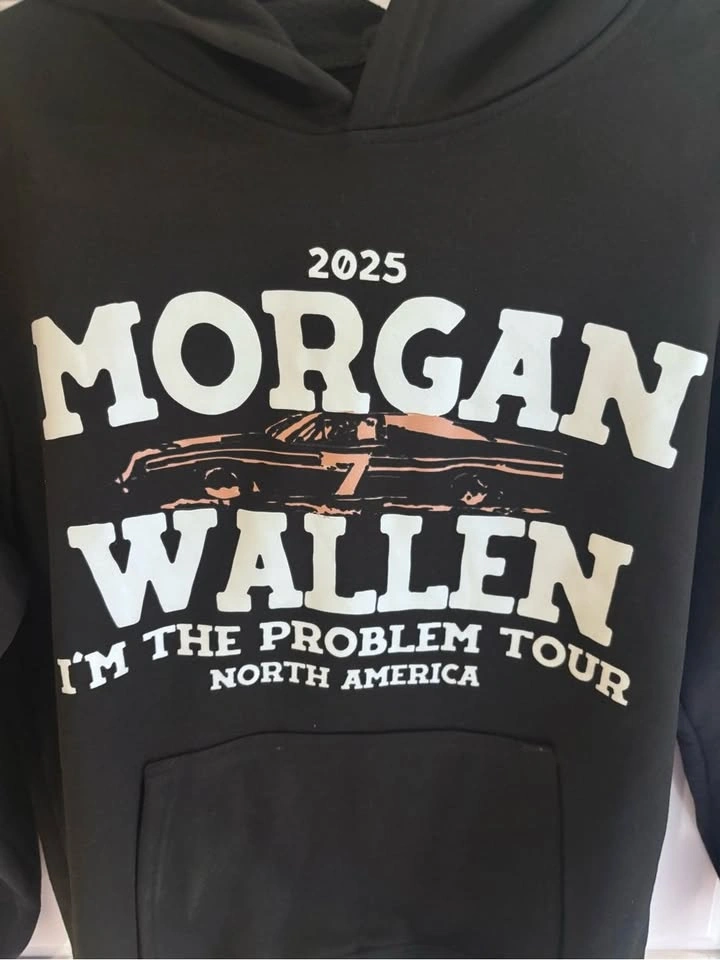 2025 'I'm The Problem' Tour Black Hoodie Morgan Wallen medium - photo 2