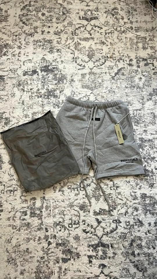 Dark Oatmeal Essentials Fear of God Shorts - Medium