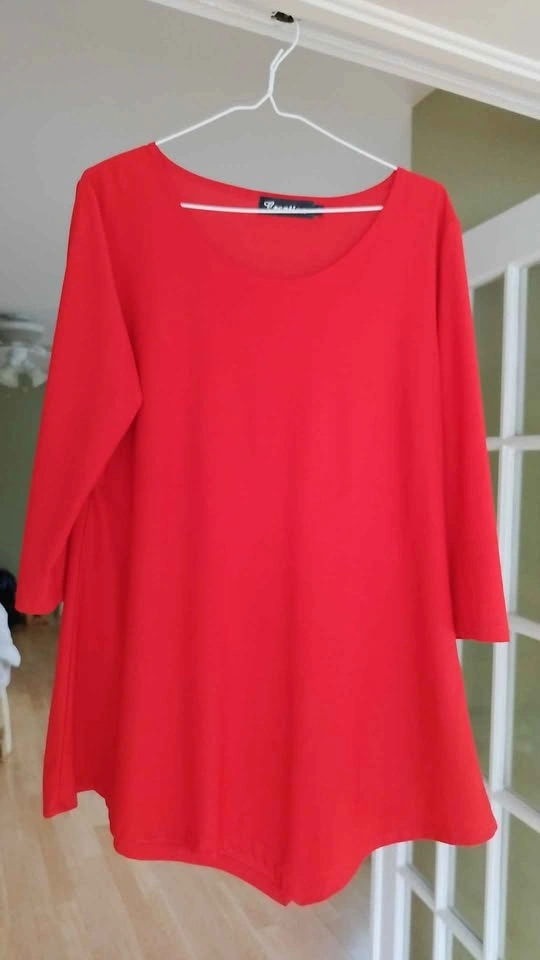 Vibrant Red 3/4 Sleeve Blouse - photo 2