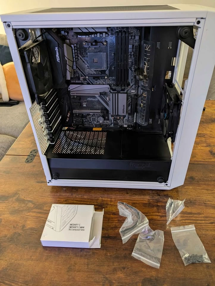 Fractal Design Meshify C Case with ASRock X470 Motherboard - photo 2