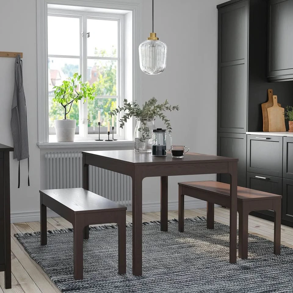 IKEA EKEDALEN Extendable Dining Table and Benches - photo 3