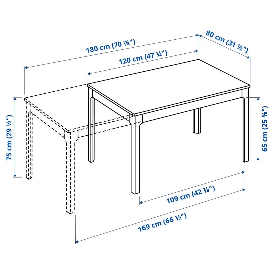 IKEA EKEDALEN Extendable Dining Table and Benches - photo 5