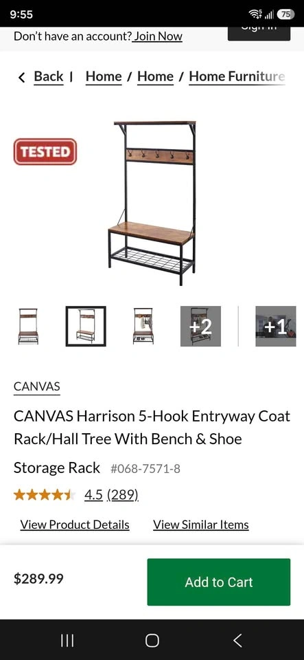 Entryway coat & shoe bench - photo 2