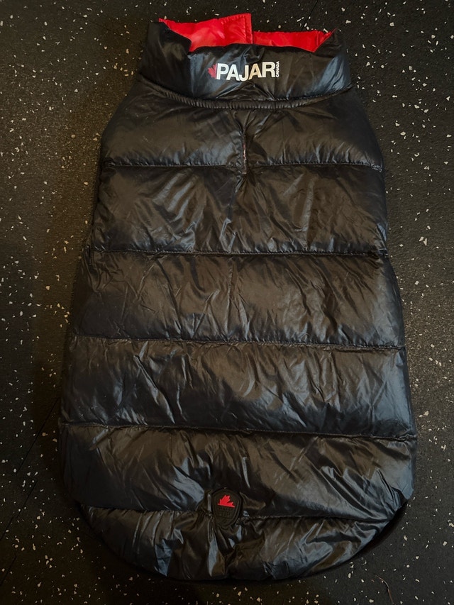 Pajar Canada Reversible Dog Puffer Coat Red Black Reflective - photo 4