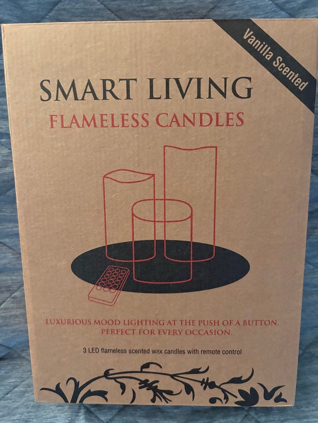 Vanilla scented remote control frameless candles