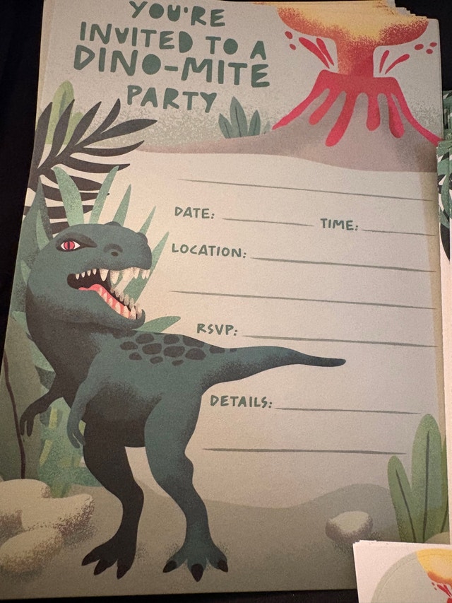 Dino party invitations! - photo 2
