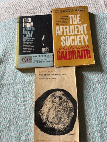 Vintage Philosophy Book Lot Camus Fromm Galbraith