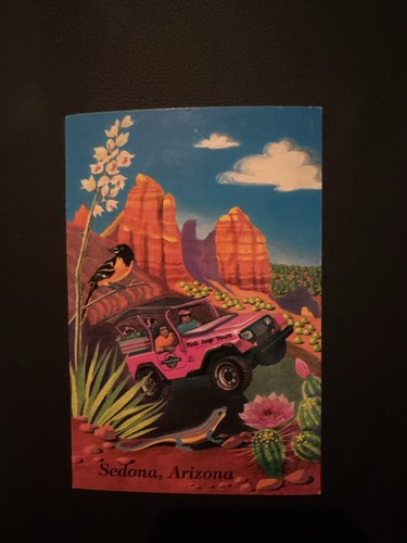 6x4 Sedona Arizona Postcard Pink Jeep Tours Collectible