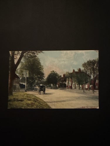 Vintage Woolston High Street England Postcard Horse Carriage