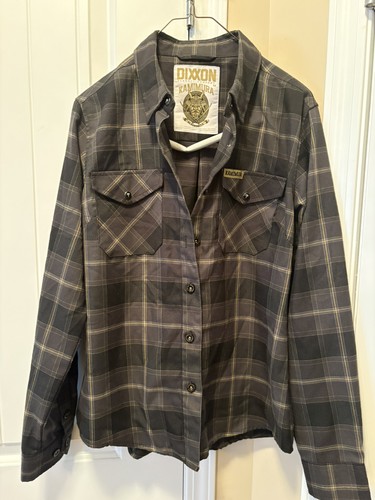 Dixxon Flannel Kamimura Men’s M Brown Black Plaid Snap Shirt