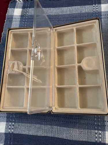 Vintage Floral Folding Jewelry Organizer Case Green Travel Stora - photo 5