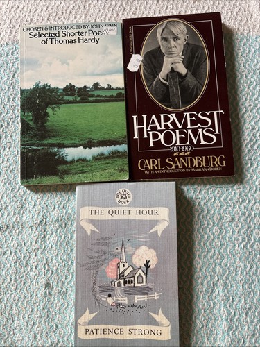 Poetry Book Lot of 3 Thomas Hardy Carl Sandburg Patience Strong