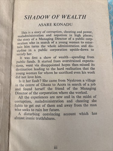 Shadow of Wealth Asare Konadu 1966 Ghana Rare Book - photo 5