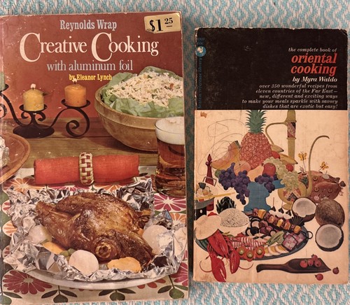 2 Vintage Cookbooks 1960s Oriental Cooking Reynolds Wrap