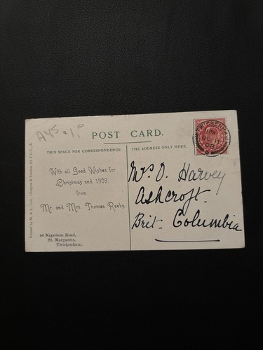 Antique 1908 Twickenham Ferry Postcard England Thames - photo 2