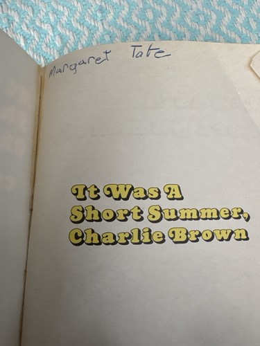 Vintage It Was a Short Summer Charlie Brown Peanuts Book - photo 2