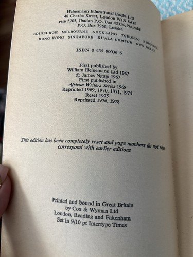 A Grain of Wheat Ngugi wa Thiong’o 1978 African Writers Series - photo 3