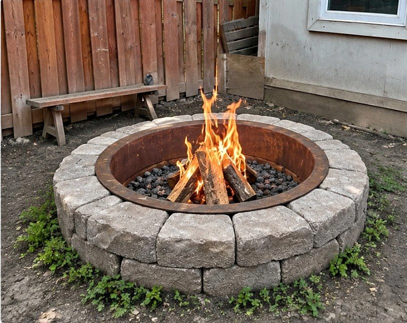 Outdoor Stone Fire Pit