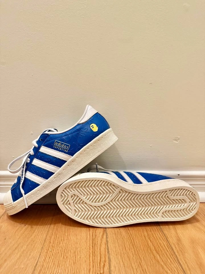 adidas Superstar Vintage - Bape Blue White JR2702 SIZE 6 US