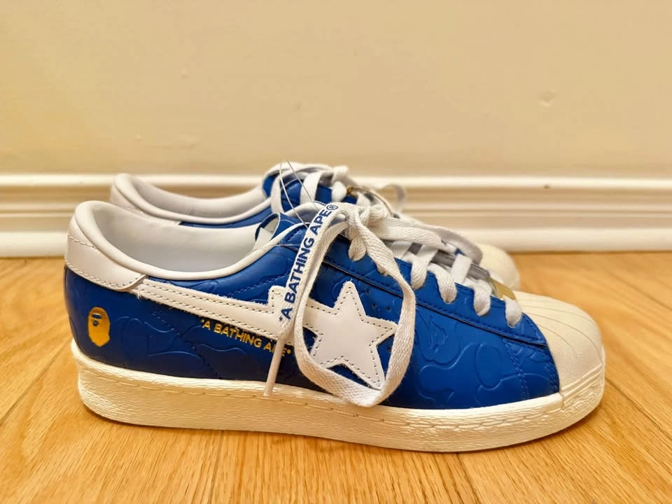 adidas Superstar Vintage - Bape Blue White JR2702 SIZE 6 US - photo 3