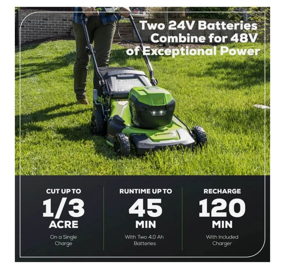 Greenworks Powerall 24V x2 20" Push Mower - photo 4