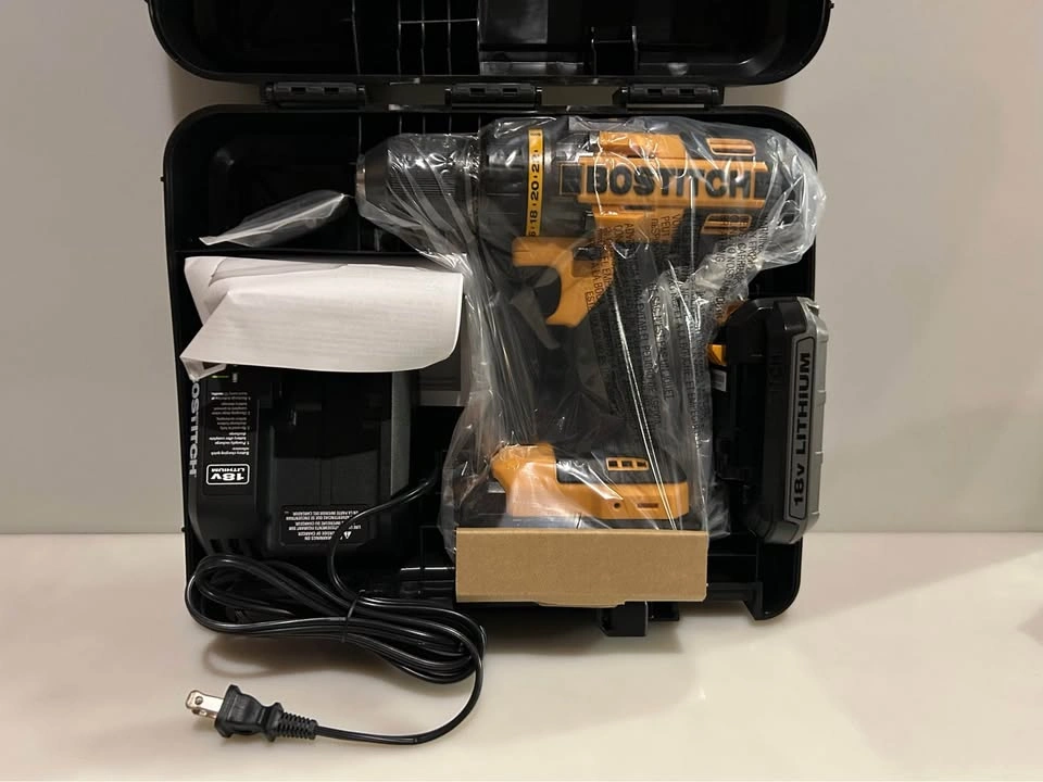 New Bostitch Cordless Drill 18V + 2 Batteries, Charger & Case - photo 3