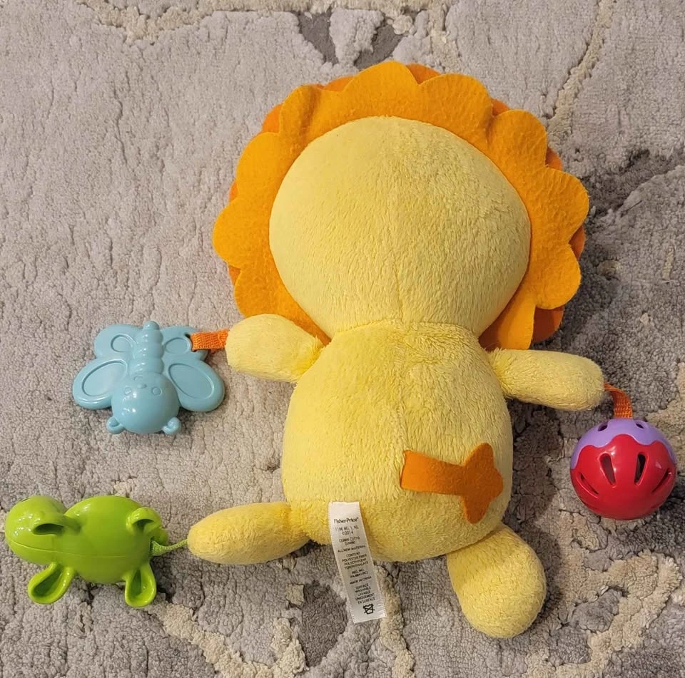 Lion Plush Baby Toy with Mirror, Teether, & Rattles - photo 2