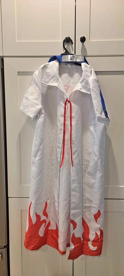 Naruto costume Hokage (Minato Namikaze) Cosplay Cloak & Headband