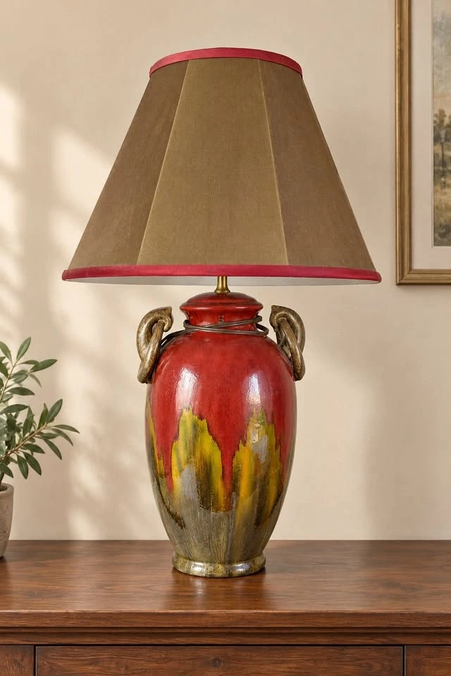 Decorative Ceramic Table Lamp - 27" Tall