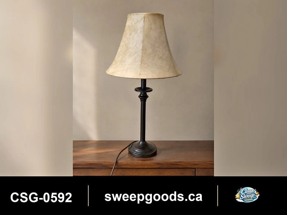 Traditional Table Lamp with Bell-Shaped Shade