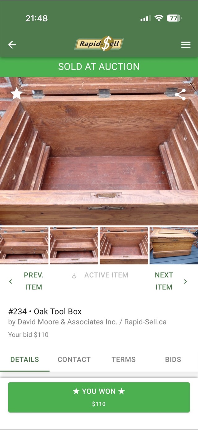 large oak tool box - photo 5