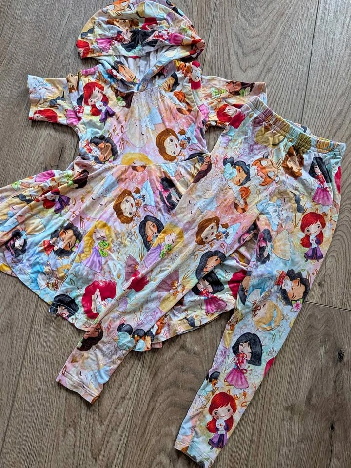 Small shop Princess Hooded Dress and Leggings Set