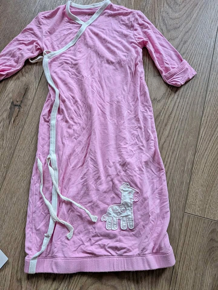 Silkberry Baby Pink Kimono Sleep Gown