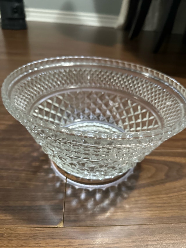 Vintage Anchor Hocking Wexford Glass Punch Bowl + Cups + Ladle - photo 4