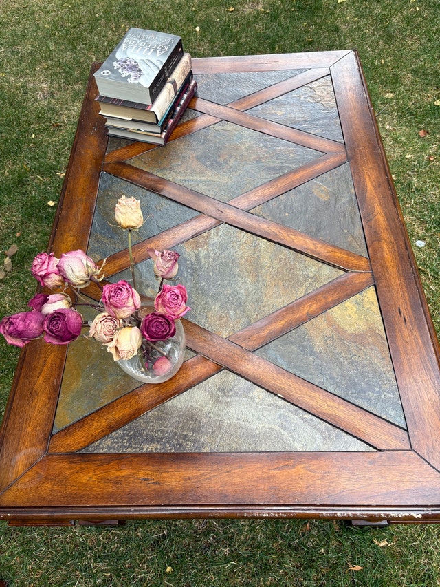 Slate Top Coffee Table - can deliver
