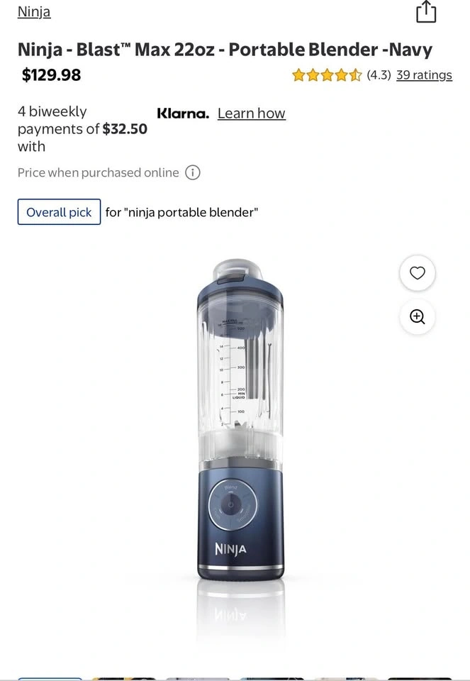 BRAND NEW NINJA blastmax portable blender 22 oz - photo 3