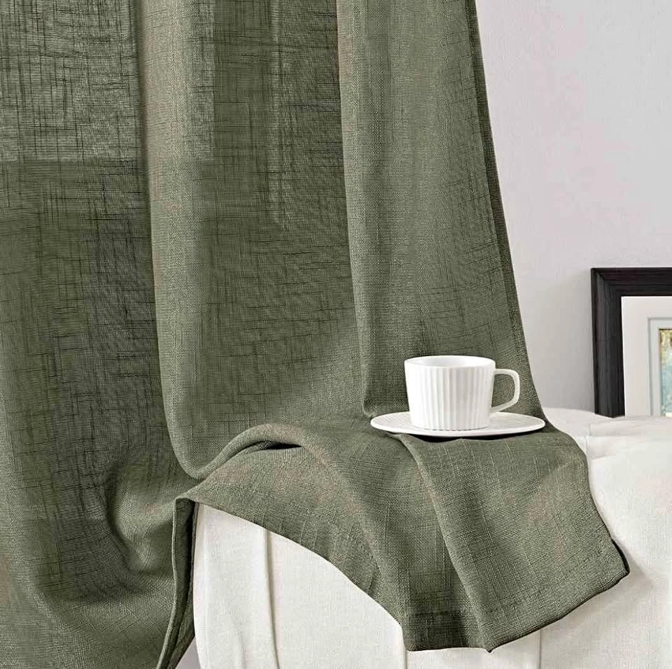 Elegant Semi-Sheer Curtains (Set of 2 Panels)