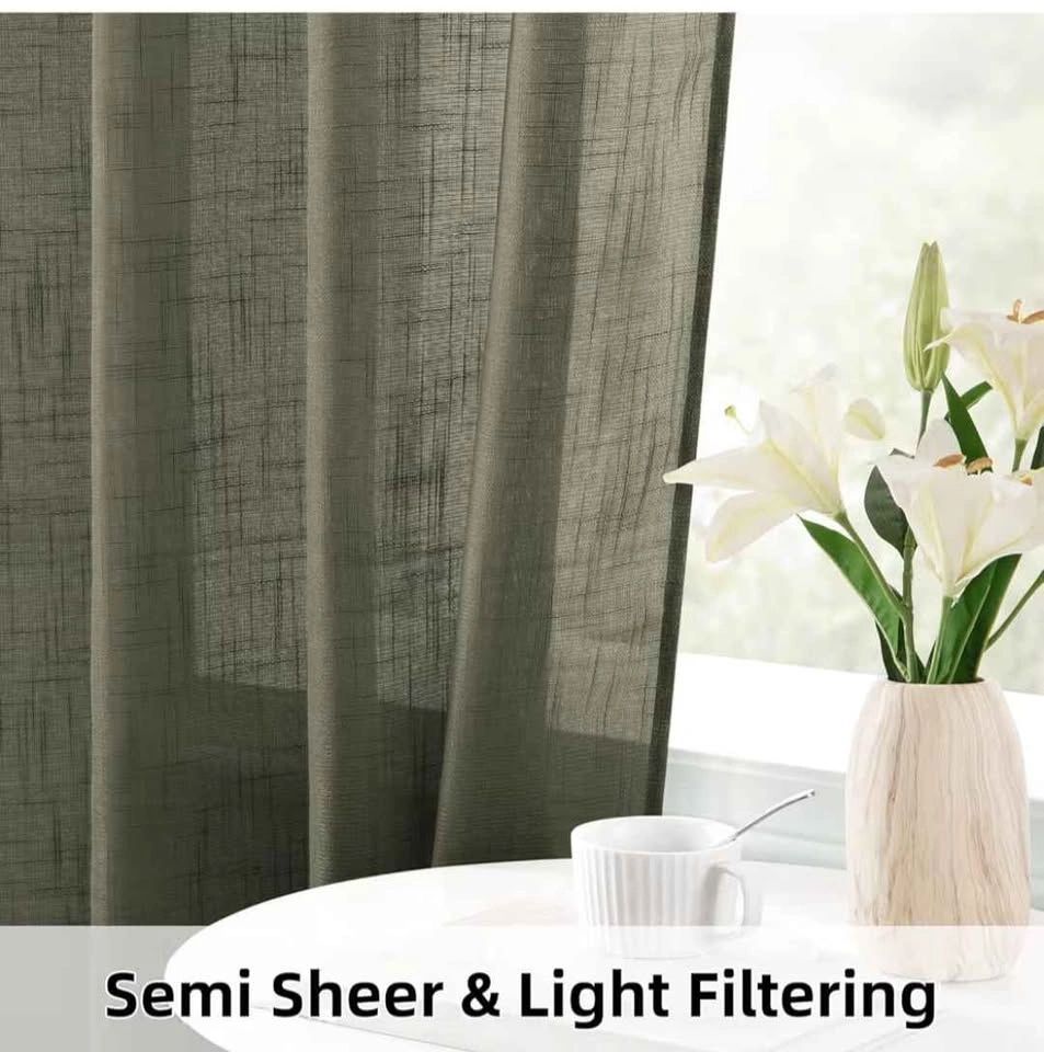 Elegant Semi-Sheer Curtains (Set of 2 Panels) - photo 5