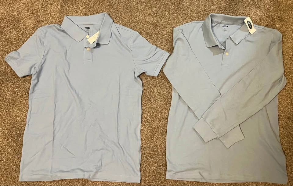 Polo t-shirt and long sleeve light blue (uniform). Size: M/XL - photo 2