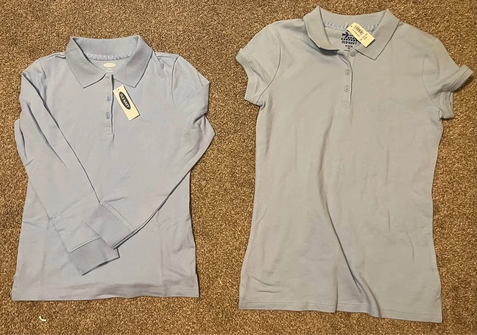 Polo t-shirt and long sleeve light blue (uniform). Size: M/XL - photo 3