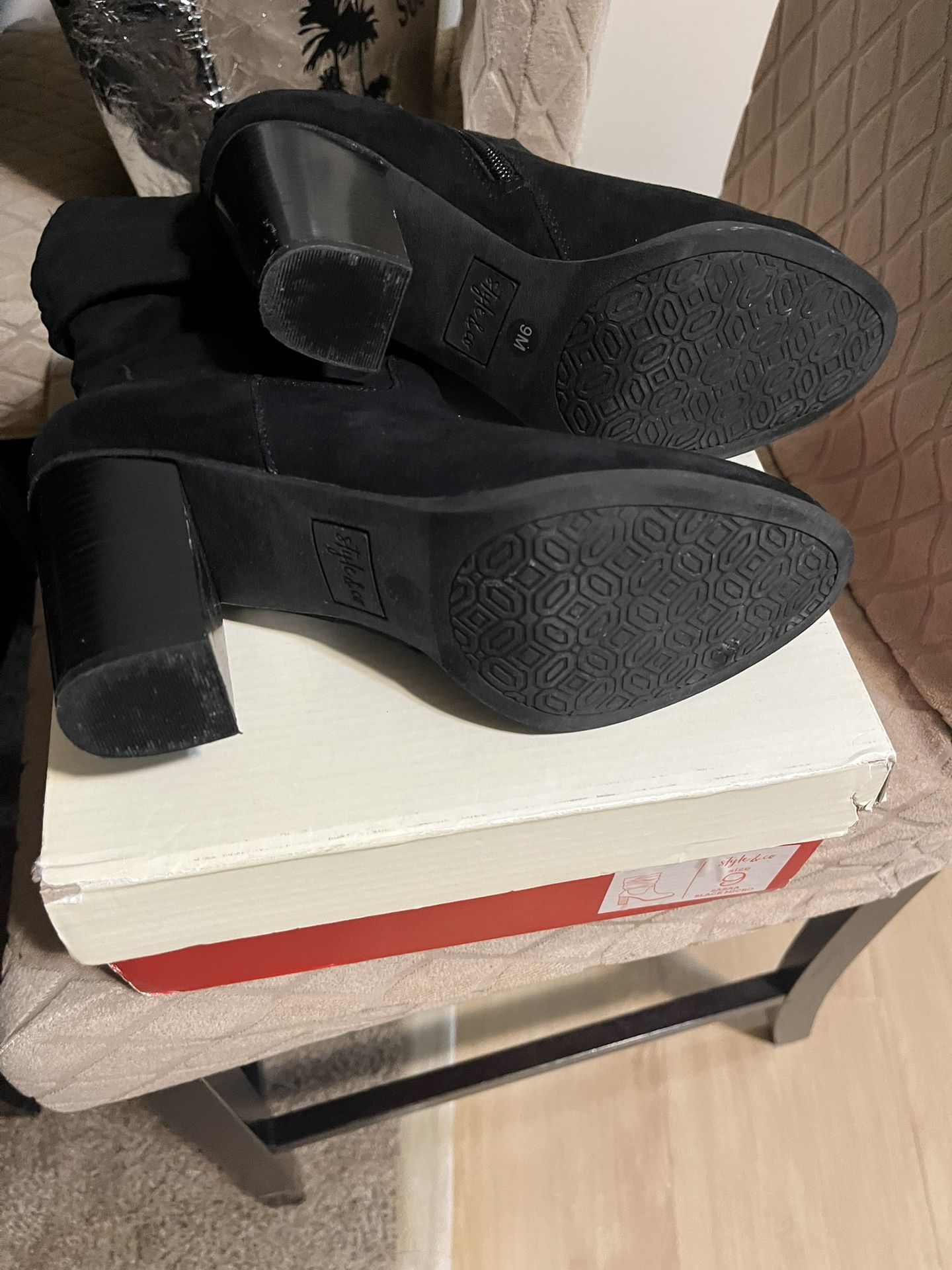 Style & Co Sara’s Black Micro Mid Boots - photo 3