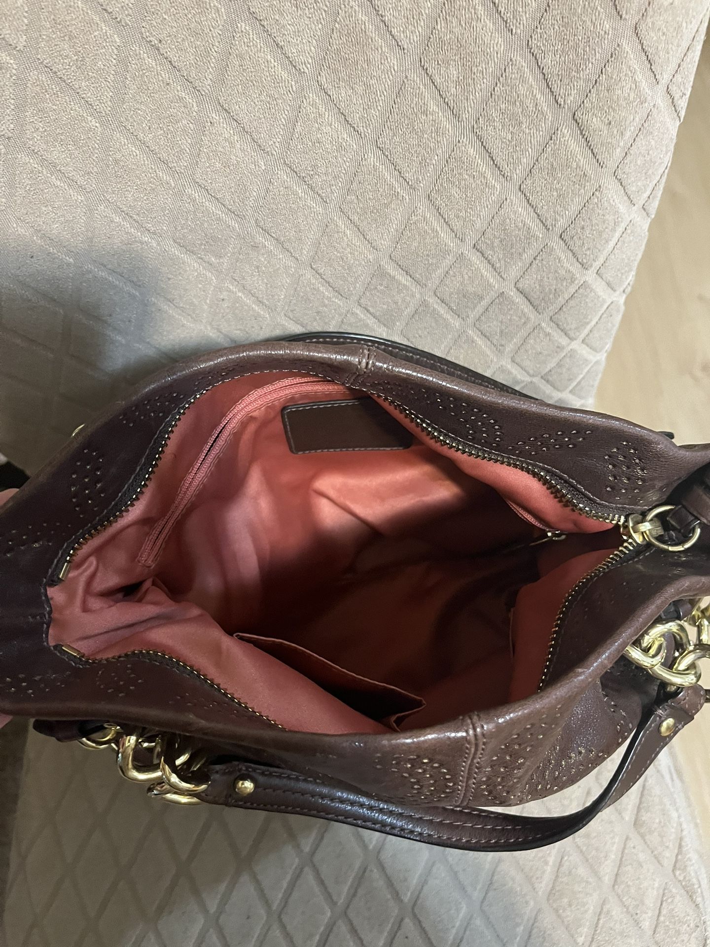 Coach Brown/gold Detailing Hobo Bag - photo 2