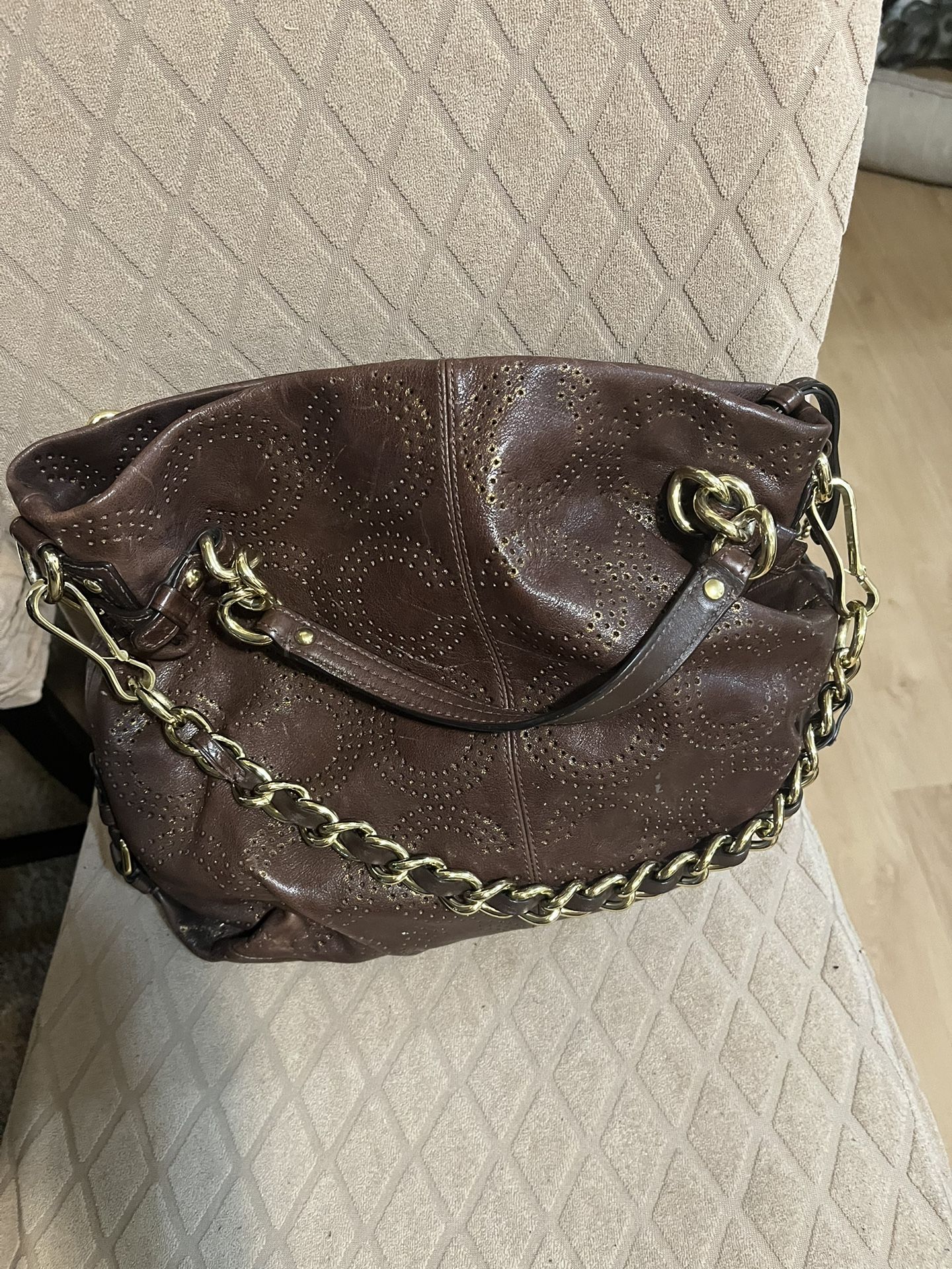 Coach Brown/gold Detailing Hobo Bag - photo 3