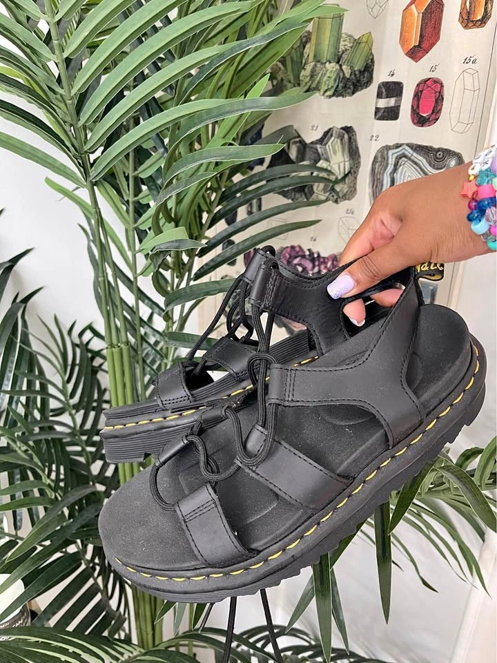 Dr Martens Nartilla Leather Gladiator Sandals - Size 8