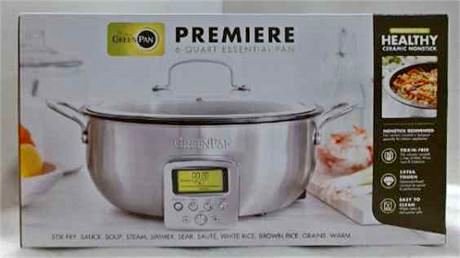 GreenPan 6qt Essential Smart Pan Stainless Steel